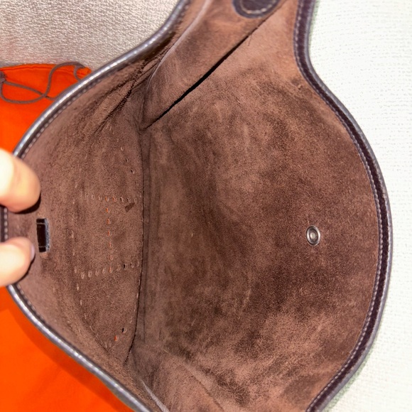 Authentic HERMES EVELYNE GM 1 Taurillon Cafe crossbody - Picture 13 of 16